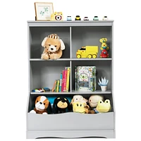 34.5" Kids Bookshelf with Anti-Tipping Kits Multi-functional Display Rack
