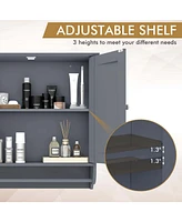 Wall Mounted Bathroom Medicine Cabinet Storage Cupboard