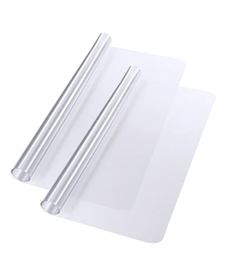 Yescom Clear Office Chair Mat for Hardwood 60"x46" Rectangle 2PCS Plastic Floor Protector for Rolling Desk Chairs 1/16" Thickness