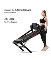 Portable Incline Folding Treadmill with App