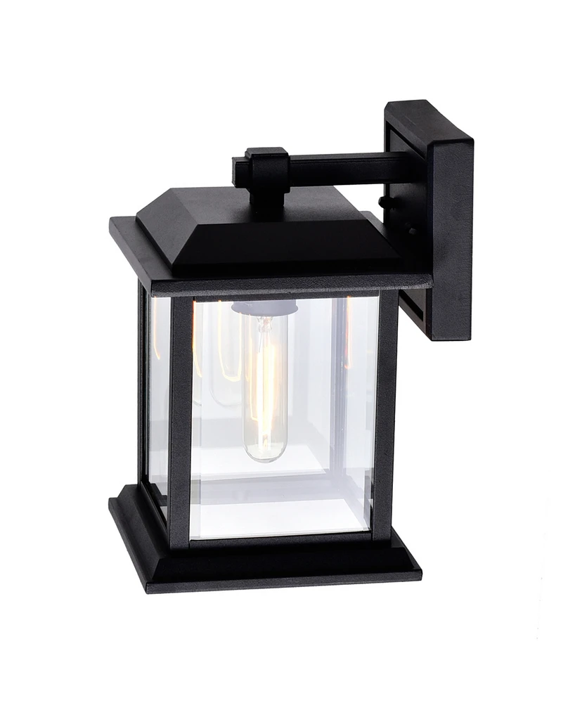 Cwi Lighting 10.2" Metal Blackbridge 1 Light Outdoor Wall Lantern