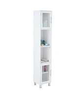 71" Bathroom Tall Tower Storage Cabinet Organizer Display Shelves Bedroom