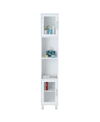 71" Bathroom Tall Tower Storage Cabinet Organizer Display Shelves Bedroom