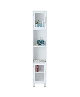 71" Bathroom Tall Tower Storage Cabinet Organizer Display Shelves Bedroom