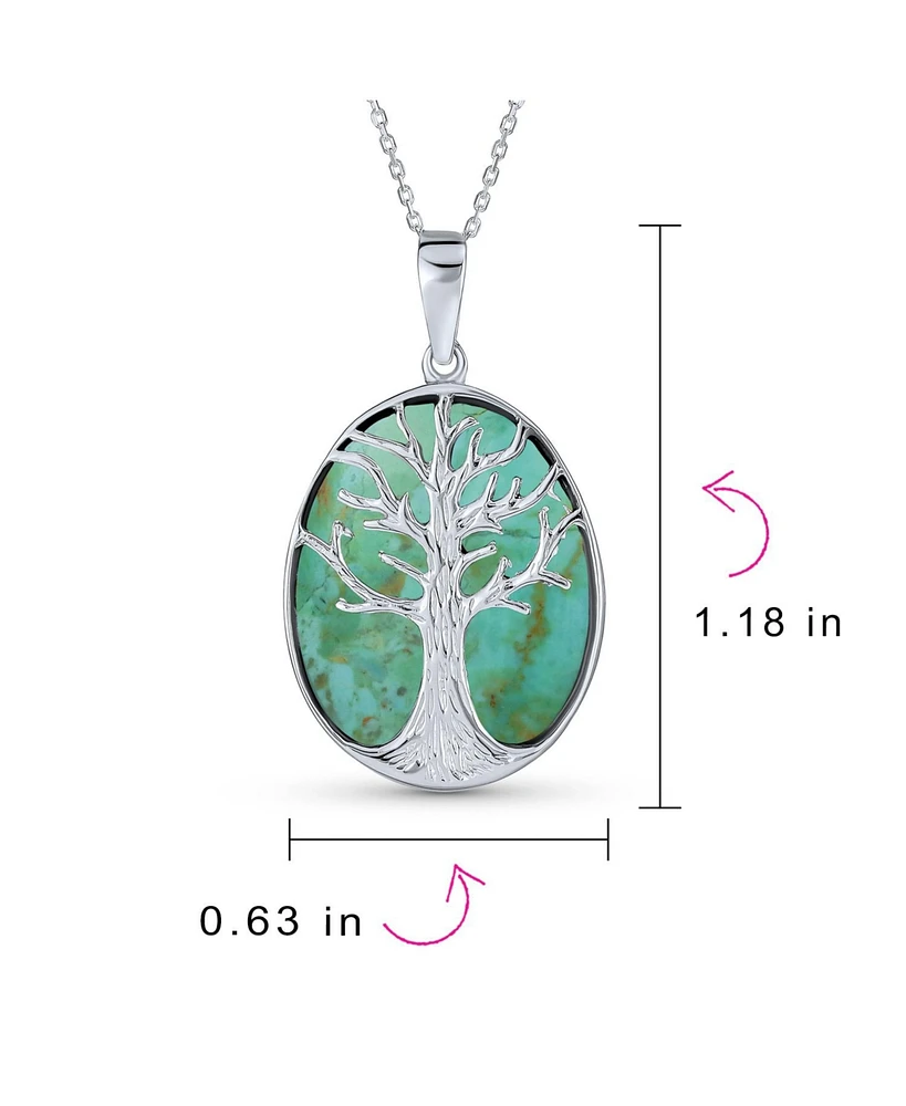 Bling Jewelry Large Oval Wishing Tree Family Tree Of Life Pendant Necklace Western Jewelry Sterling Silver