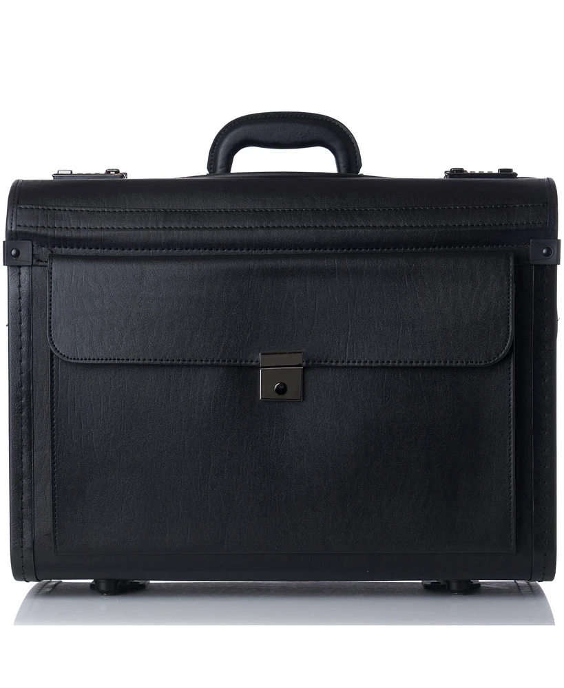 Alpine Swiss 19 Wheeled Briefcase Rolling Case Sales Sample Pilot Lawyer Attache