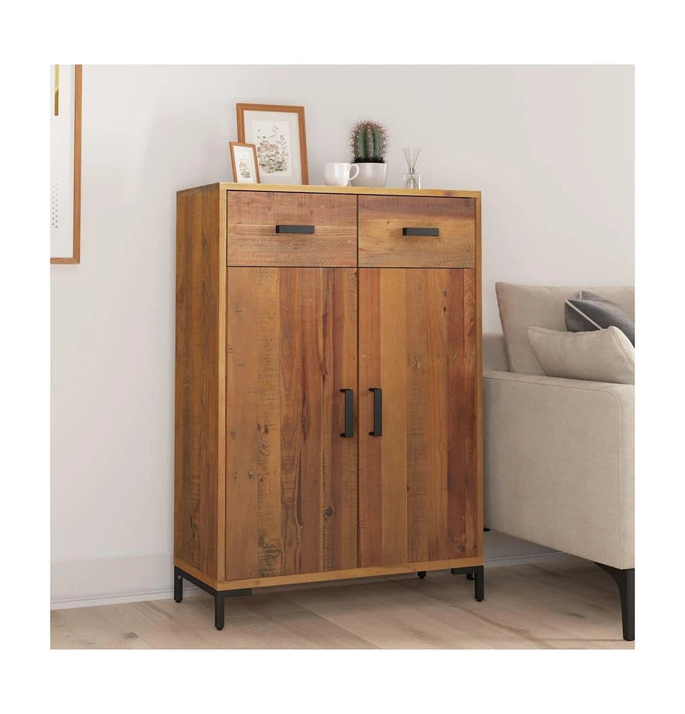 vidaXL Shoe Rack 29.5"x15.7"x43.3" Solid Wood Pine