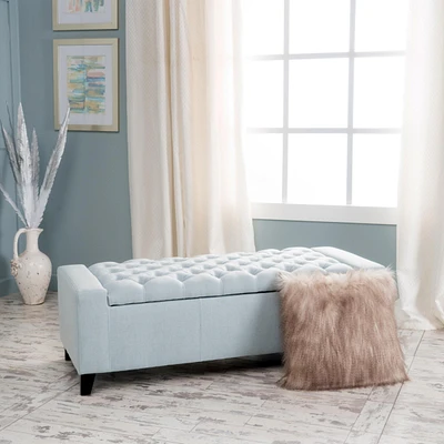 Spacious Storage Ottoman with Tufted Top Style, Comfort, and Organization