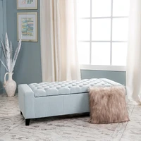Spacious Storage Ottoman with Tufted Top Style, Comfort, and Organization