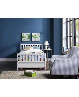 Twin Bed with Trundle, Platform Bed Frame with Headboard and Footboard, for Bedroom Small Living Space, No Box Spring Needed, White