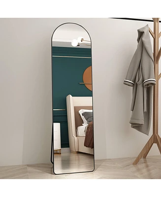 Premium Full-Body Mirror with Space-Saving Aluminum Frame