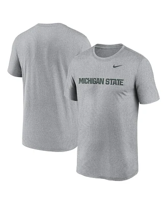 Nike Men's Heather Gray Michigan State Spartans Primetime Legend Wordmark T-Shirt