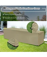 8PCS Patio Rattan Furniture Set Storage Table Ottoman