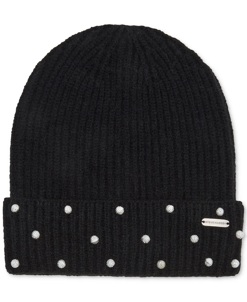 Steve Madden Women's Ballin' Embellished Beanie