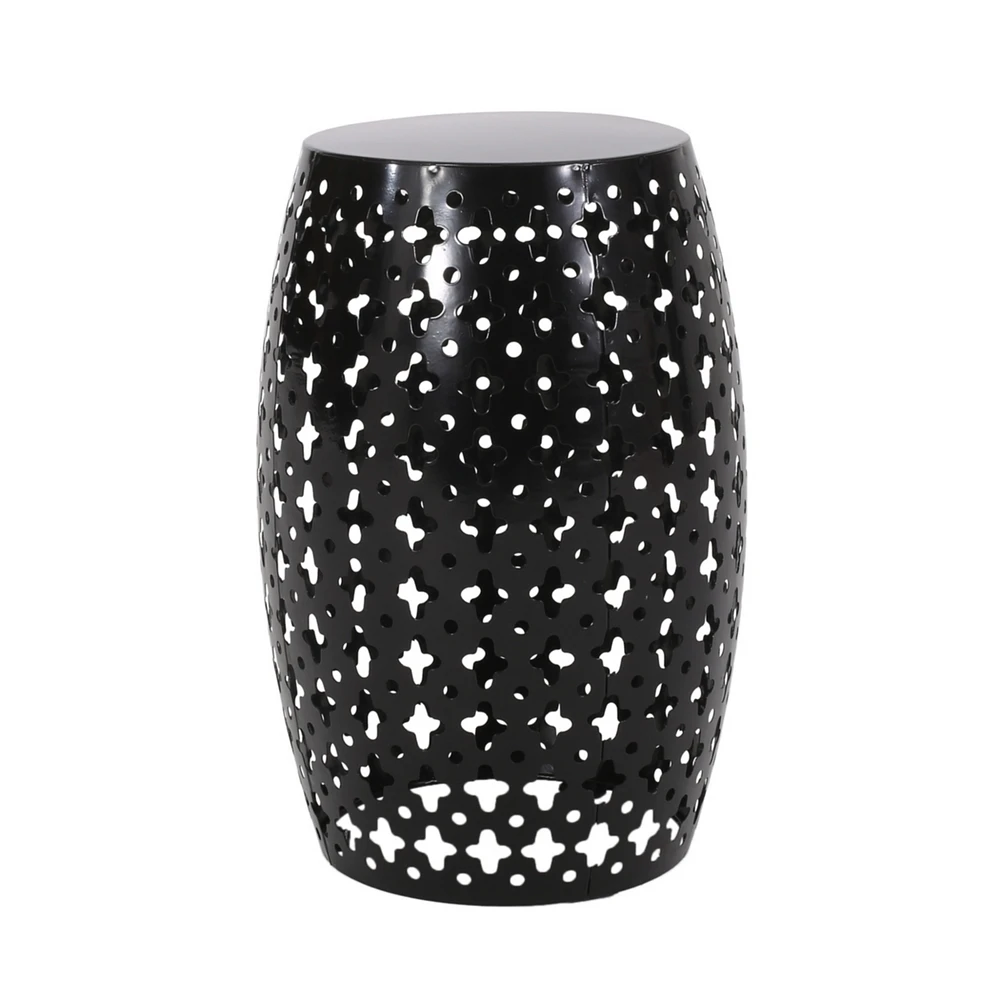 Simplie Fun Modern No Assembly Gold Iron Cut Accent Table Set