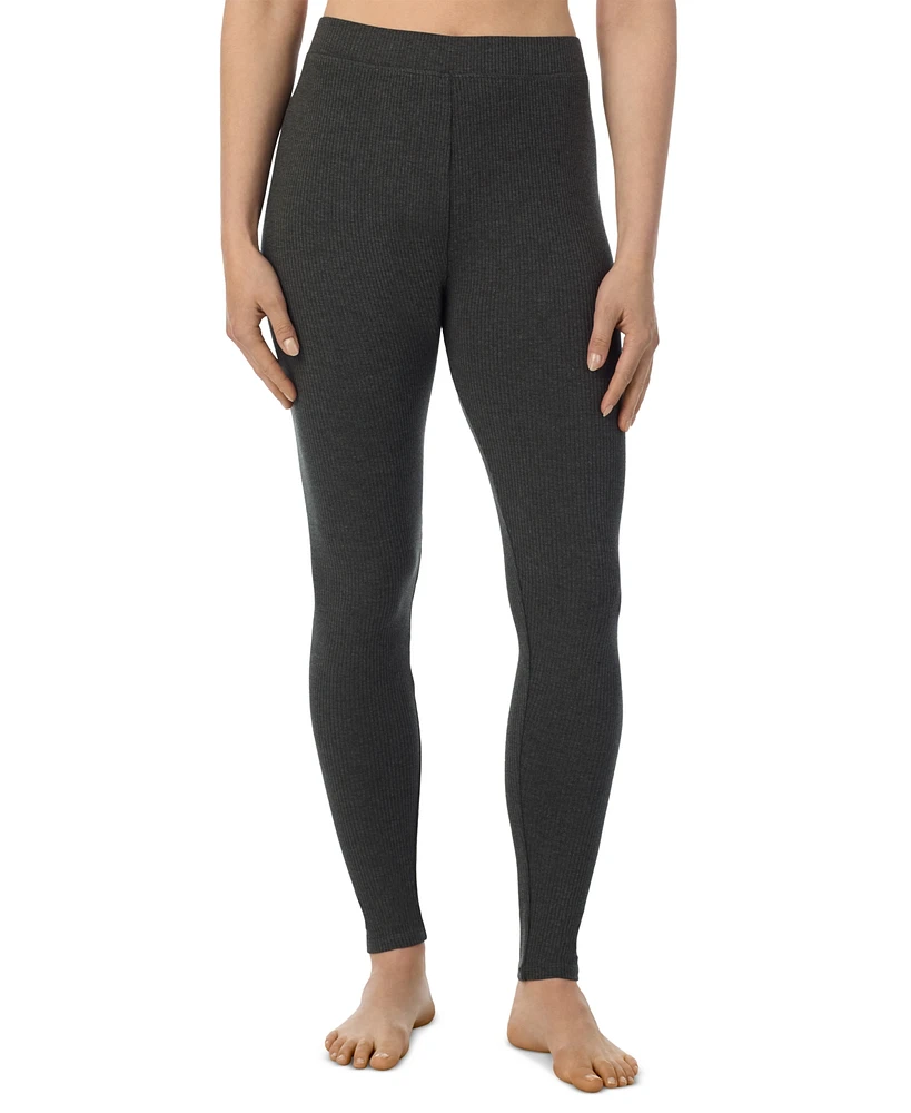 Cuddl Duds Women's Stretch Ribbed High-Rise Leggings