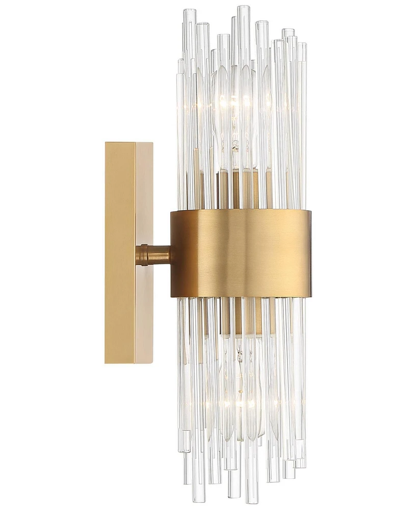 Stiffel Gillery 15 1/2" High Warm Antique Brass Wall Sconce