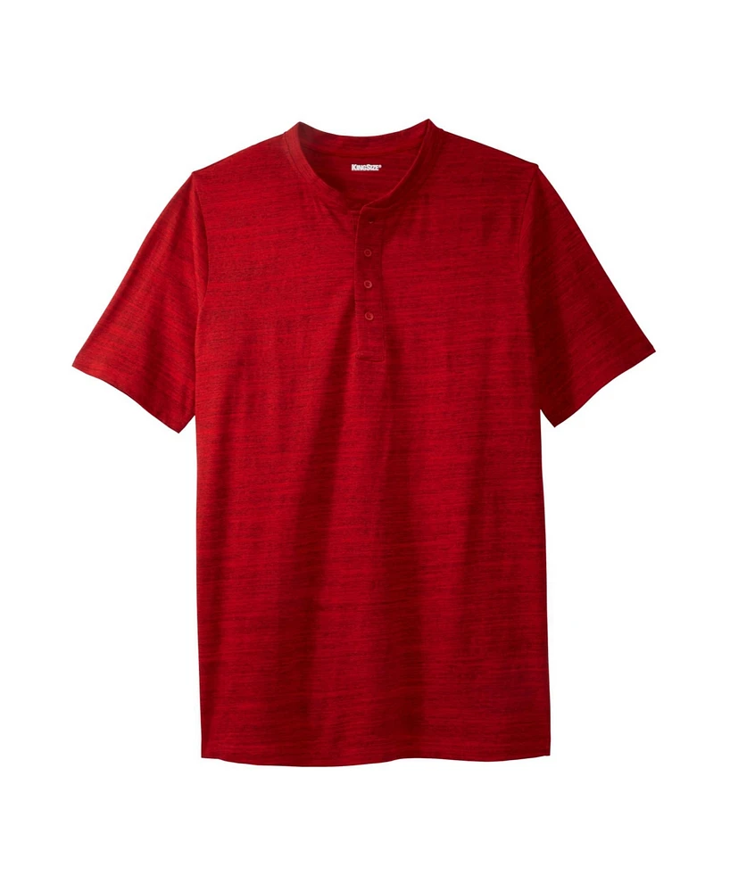 KingSize Big & Tall Shrink-Less Lightweight Henley T-Shirt