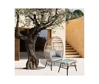 Spacious 400 lb Capacity Egg Chair for Ultimate Relaxation