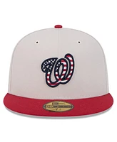 New Era Men's Red Washington Nationals 2024 Fourth of July 59FIFTY Fitted Hat