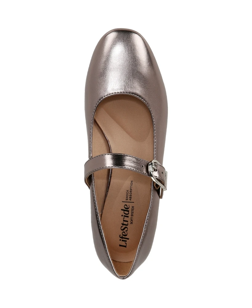 LifeStride Women's Cameo Mary Jane Ballet Flats