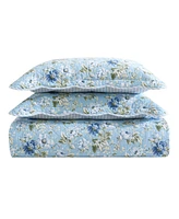 Laura Ashley Peony Garden Reversible 2 Piece Quilt Set, Twin