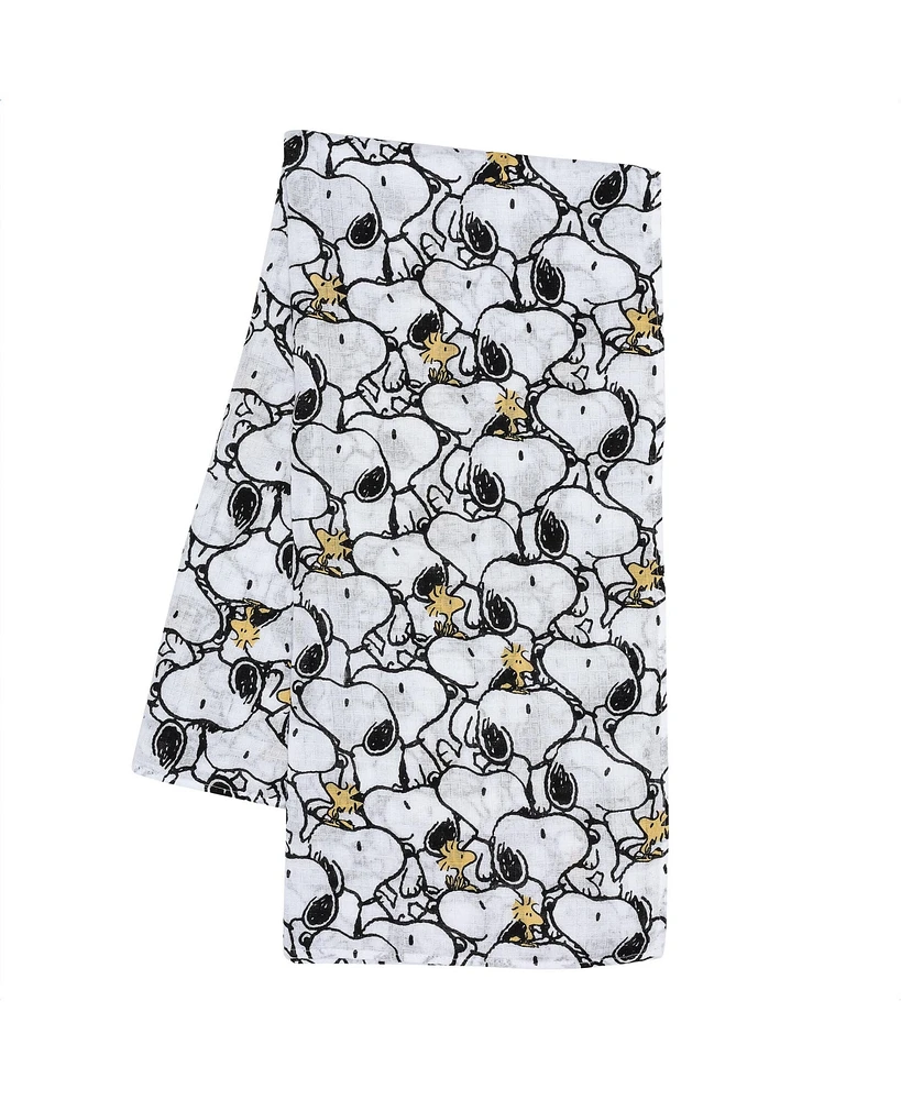 Lambs & Ivy Snoopy Muslin Swaddle Blanket & Mini Plush Newborn Baby Gift Set
