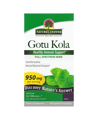 Nature's Answer Gotu Kola 950 mg - 90 Vegetarian Capsules (475 mg per Capsule)
