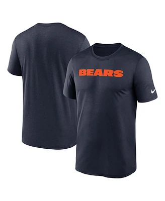Nike Men's Blue Chicago Bears Primetime Legend Wordmark Performance T-Shirt