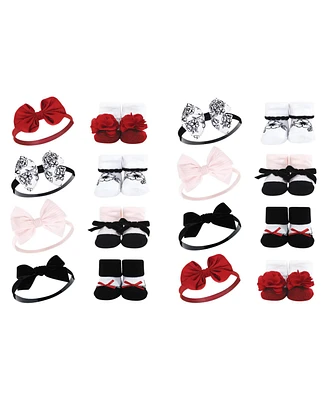 Hudson Baby Infant Girl 16Pc Headband and Socks