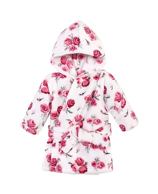 Hudson Baby Infant Girl Plush Pool and Beach Robe Cover-ups