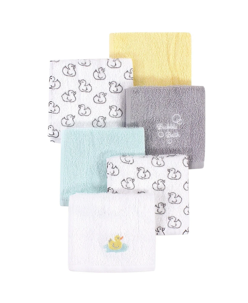 Luvable Friends Baby Unisex Super Soft Cotton Washcloths, Sea Turtle, One