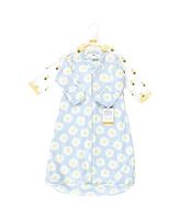 Hudson Baby Girls Cotton Long-Sleeve Wearable Sleeping Bag