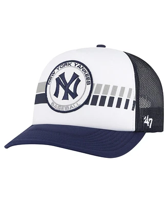 '47 Brand Men's White/Navy New York Yankees Cooperstown Collection Pack Express Trucker Adjustable Hat