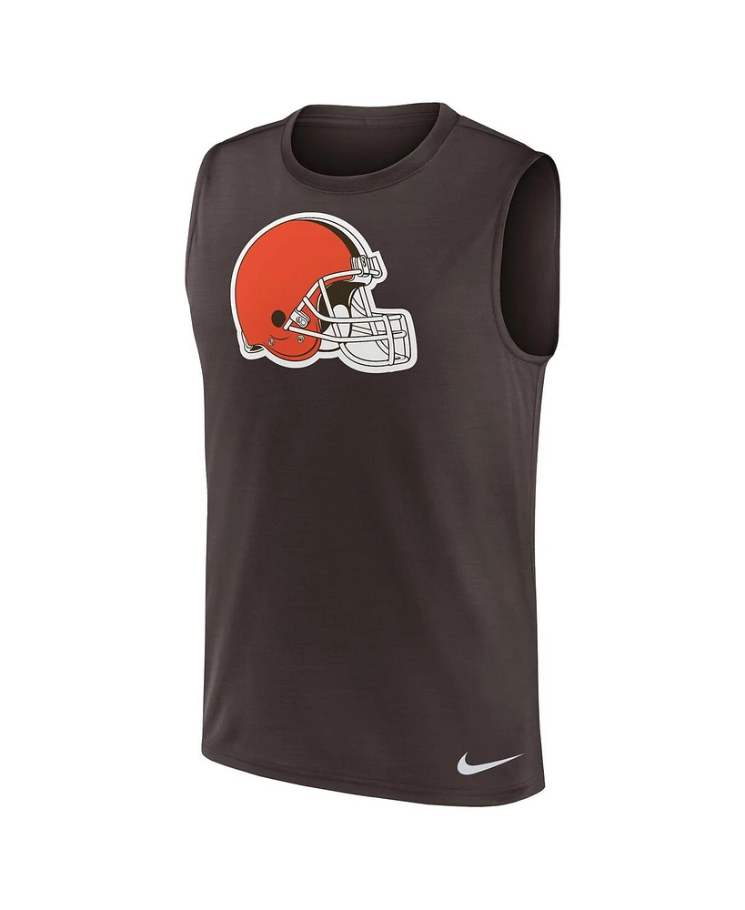 Nike Men's Brown Cleveland Browns Blitz Legend Muscle Perform Tank Top