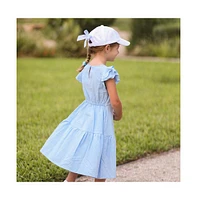 Bits & Bows Girls Glass Slipper Bow Baseball Hat in White