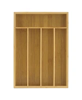 JoyJolt 5 Compartment Bamboo Drawer Organizer