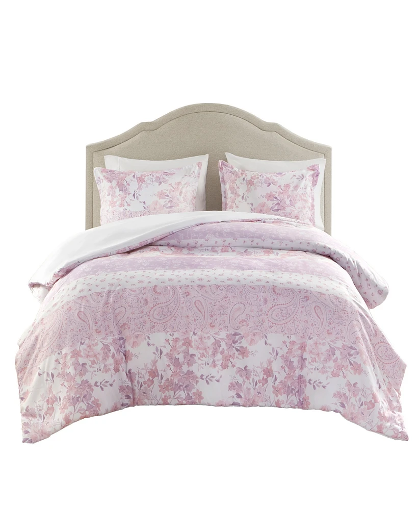 Intelligent Design Oliena Floral Paisley 3-Pc. Duvet Cover Set, Full/Queen