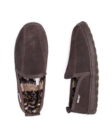 Muk Luks Men's Eric Printed Berber Suede Slip On Slippers