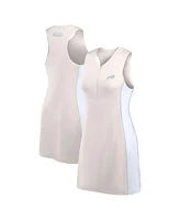 Fanatics Women's Cream Buffalo Bills Studio Boost Athletic Half-Zip Dress