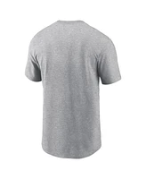 Jordan Men's Heather Gray North Carolina Tar Heels Primetime Evergreen Wordmark T-Shirt