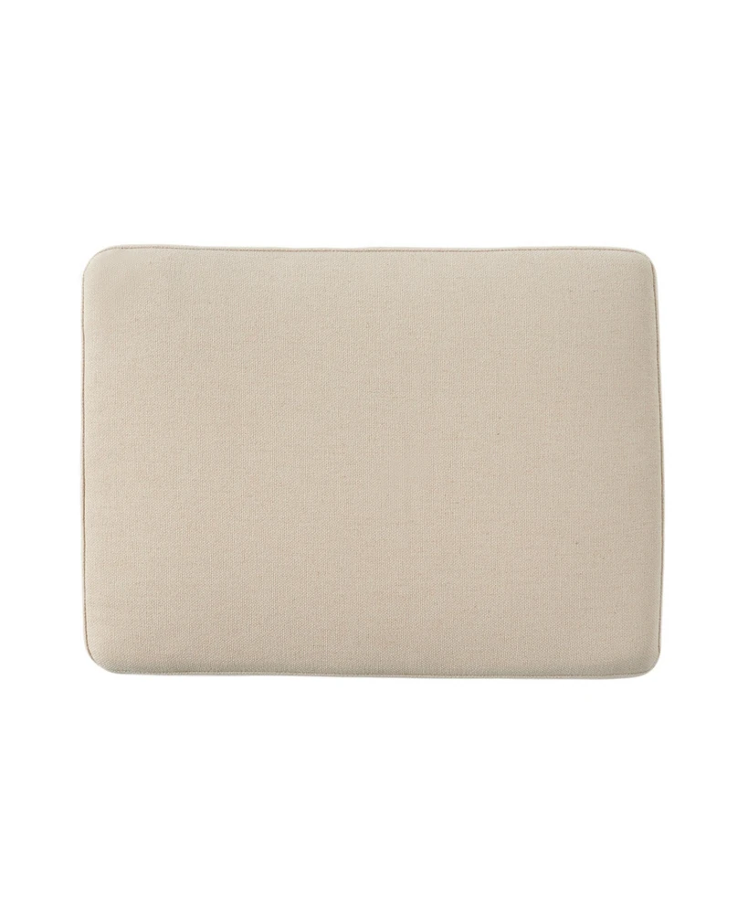 Cozy and Chic Ottoman Upholstered Elegance, Birch Wood Charm