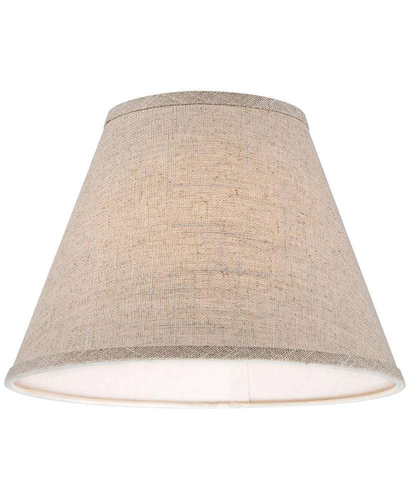 Fine Burlap Small Empire Shape 6" Top x 12" Bottom x 9" Slant (Spider) Replacement with Harp and Finial - Springcrest