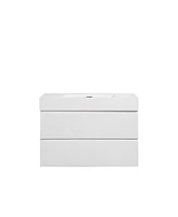 Glossy White Integrated Solid Surface Basin