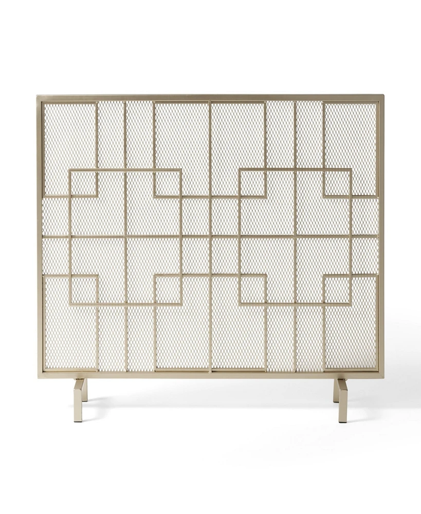 Dorothy Modern Single Panel Iron Fireplace Screen