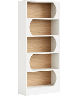 Tribesigns Modern 5-Tier Bookcase, 71-Inch Tall Freestanding Bookshelf with Storage Shelves, Large Open Bookcases Wood Display Shelving Unit for Bedro