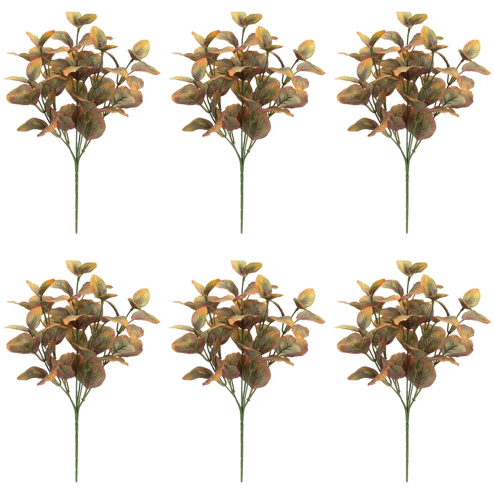 Slickblue Foliage Plant for Lush Home and Holiday Decor (Set of 6)