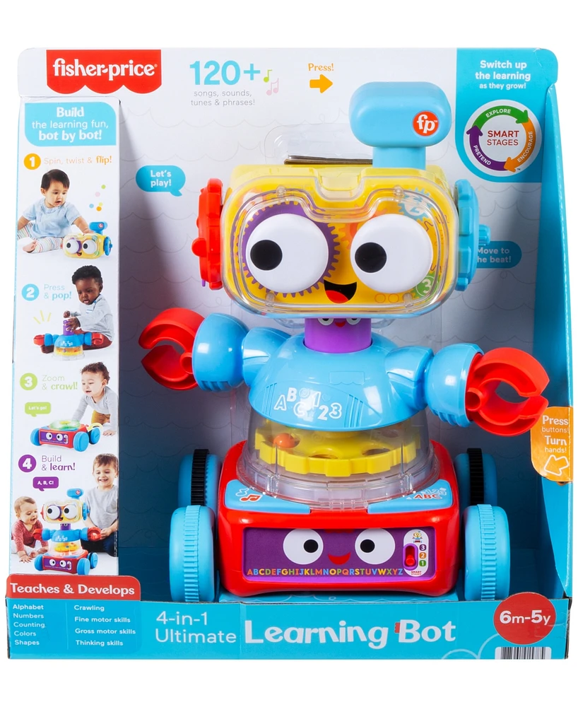 Fisher-Price 4-in-1 Robot Baby to Preschool Learning Toy with Lights & Music