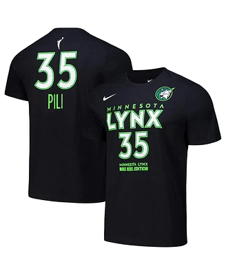 Nike Men's and Women's Alissa Pili Black Minnesota Lynx 2024 Wnba Draft Name Number T-Shirt