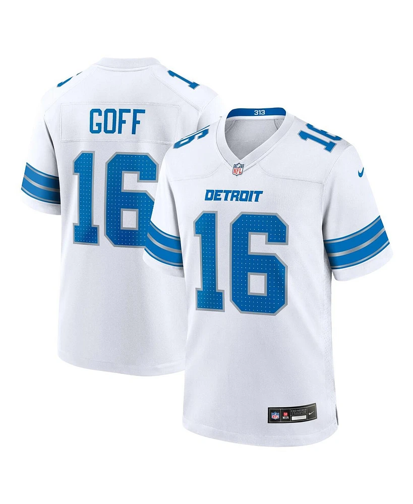 Nike Men's Jared Goff White Detroit Lions Game Jersey